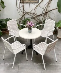 Bộ bàn ghế cafe ngoài trời BR-032