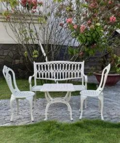 Bộ bàn ghế công viên nhôm đúc CV-05V