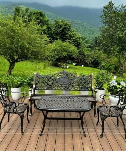 Bộ bàn ghế công viên nhôm đúc CV-06CN (2)