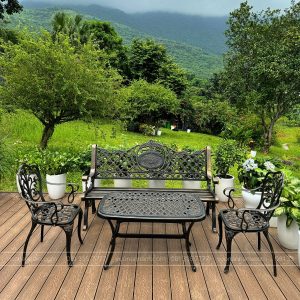 Bộ bàn ghế công viên nhôm đúc CV-06CN (2)