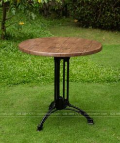 Bàn cafe sân vườn ngoài trời mặt gỗ