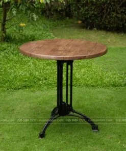 Bàn cafe sân vườn ngoài trời mặt gỗ