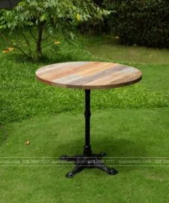 Mẫu bàn cafe sân vườn mặt gỗ đẹp BC-TG76