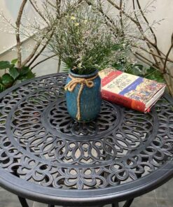 Bàn tròn nhôm đúc D70cm BG-14N dùng cho không gian ngoài trời