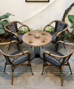 Bộ bàn ghế cafe ngoài trời BCM-02