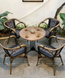 Bộ bàn ghế cafe ngoài trời BCM-02