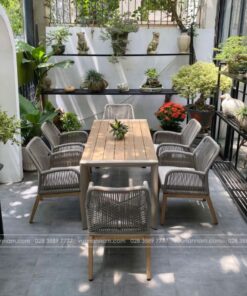 Bộ bàn ghế ngoài trời cao cấp sân vườn BR-02CN