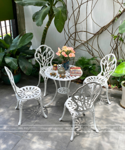 Bộ Bàn Ghế Ngoài Trời nhôm đúc BG-012