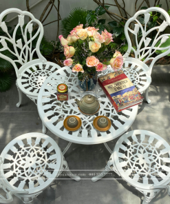 Bộ Bàn Ghế Ngoài Trời nhôm đúc BG-012