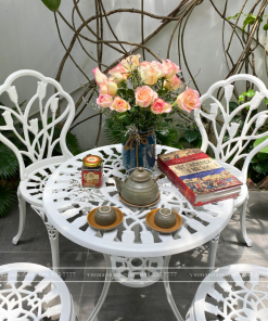 Bộ Bàn Ghế Ngoài Trời nhôm đúc BG-012