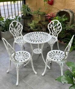 Bộ bàn ghế ngoài trời Pháp cổ điển cao cấp