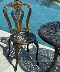 Ghế ban công nhôm đúc màu nâu BG-02N