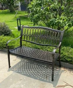Ghế công viên nhôm đúc sân vườn GCV-05N