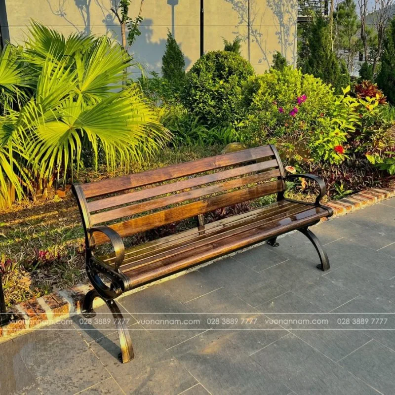 Ghế công viên sân vườn nan nhựa GCV-03