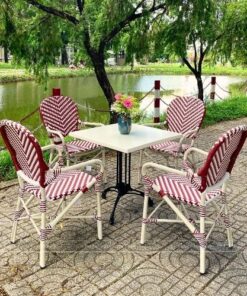 Bộ bàn ghế cafe chất liệu nhôm đúc cao cấp