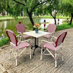 Bộ bàn ghế cafe chất liệu nhôm đúc cao cấp