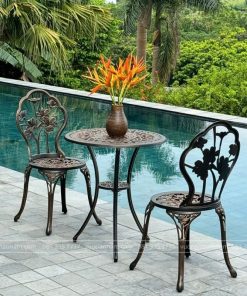 Bộ bàn ghế ban công nhôm đúc BG-27