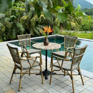 Bộ bàn ghế cafe phong cách nhiệt đới