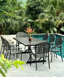 Bộ bàn ghế sân vườn 8 ghế BG04-2.0CNN
