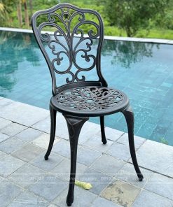 Bộ bàn ghế sân vườn BG-14N màu nâu bàn D70cm (4)