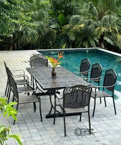 Bộ bàn ghế sân vườn BG05-2.0CNN màu nâu 8 ghế (2)