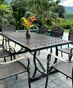 Bộ bàn ghế sân vườn BG05-2.0CNN màu nâu 8 ghế (3)