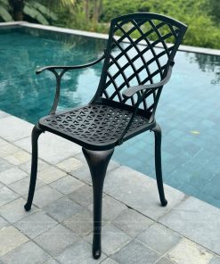 Bộ bàn ghế sân vườn BG21-V80N màu nâu bàn vuông 80cm (4)