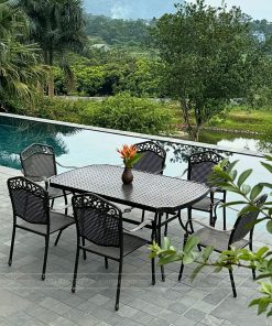 Bộ bàn ghế sân vườn màu nâu 6 ghế BG-05CNN (3)