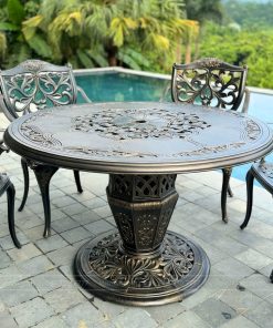 Bộ bàn ghế sân vườn màu nâu 6 ghế BG-22TN (2)