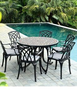 Bộ bàn ghế sân vườn màu nâu 6 ghế BG19-D120N (3)