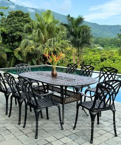 Bộ bàn ghế sân vườn màu nâu 8 ghế BG-19EN (4)