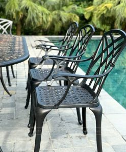 Bộ bàn ghế sân vườn màu nâu 8 ghế BG-19EN (5)