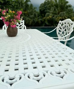 Bộ bàn ghế sân vườn màu trắng 6 ghế BG-22CNT (4)