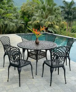 Bộ bàn ghế sân vườn BG16-D120N bàn D120cm