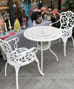 bộ bàn ghế ban công nhập khẩu BG-10T màu trắng