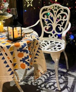 bộ bàn ghế ban công BG10-D70T màu trắng