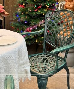 Bộ bàn ghế sân vườn BG26-D90X màu xanh